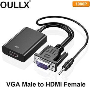 VGA Male to HDMI Female Adapter for PC Computer Laptop Game Player HDMI Cable Support Full HD 1080P HDTV Projector