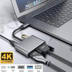 C HDMI Type c to HDMI 4K Adapter VGA 3.0 Audio video Converter PD 87W Fast charger for Macbook pro  s9 s10