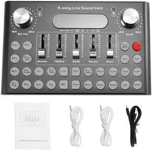 Sound Card Microphone Voice Music o Usb Headset Entertainment Karaoke Steamers K-Song Live Sound Card F007