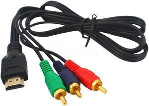 1Pc Universal 1080p HDMI Male to 3RCA Cable Audio Video Converter Component HDTV AV Cord Adapter Cable Chromatic Aberration Line