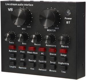 USB Audio Interface Intelligent Volume Adjustable Audio Mixer Sound Card Multifunctional Live Sound Card Recording Speech r60