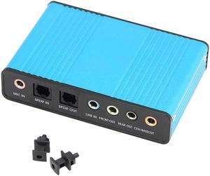 USB 5.1 o Sound Card Optical Fiber Laptop PC Sound Card S/PDIF for HTPC Home Theatre Video Game