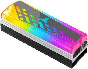 RGB M2 Heat Sink with Thermal Pads M.2 2280 SSD Heatsink Addressable Computer Water Cooling System Waterblock