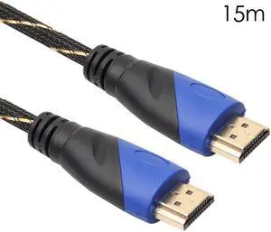 10/15 Meters New Braided HDMI 1.4 Cable Gold Plated Connection 1080P HD AV Cable