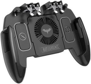 Six 6 Finger Operating Gamepad PUBG Mobile Joystick Controller Turnover Button Gamepad With Cooling Fan for PUBG iOS Android