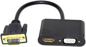 1080P VGA to HDMI Converter Adapter for Desktop, Laptop, PC, Monitor, Projector, HDTV with o Cable and Vga Cable