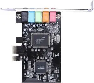 PCI Express Sound Card 5.1CH 5.1 Channel CMI8738 Chipset Audio Interface PCI-E Stereo Digital Card Desktop Soundcard PCI Express Sound Card 5.1CH 5.1 Channel CMI8738 Chipset Audio Interface PCI-E Stereo Digital Card Desktop Soundcard