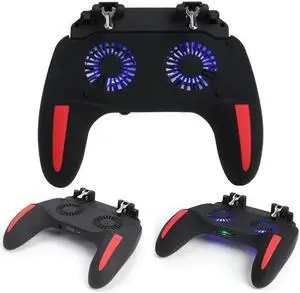 Gaming Grip Game Controller Joystick Gamepad Dual Cooling Fan Cooler for PUBG