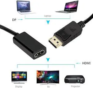 To HDMI Adapter 1080P Male To Female Display Port Cable Converter for PC Laptop Projector Display Port To HDMI Adapter