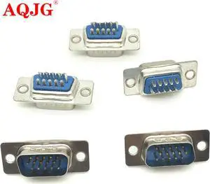 10pcs DB15 3Rows Parallel Port 15 Pin D Sub Male 15 Way Wire Solder Connector DB15 Socket Plug VGA Adapter DB15 Female