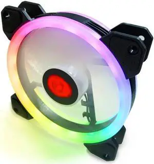 RGB Aurora Cooling Fan 120MM 6pin Controller/LED Port RGB LED Ring For Computer Water Cooler Color Adjustable Radiator Fan