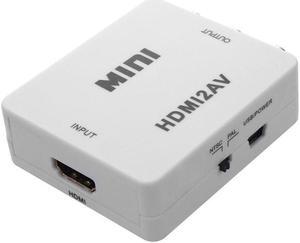 HD Video HDMI AV CVBS NTSC/ PAL signal TV converter, VHS video recorder, DVD-HDMI RCA white