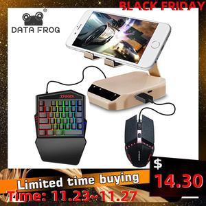 Bluetooth Keyboard Mouse Converter Stand PC Adapter Gaming PUBG Mobile Gamepad Controller Phone Holder For Android/IOS