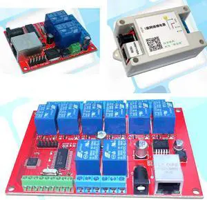 1/2/8 channels LAN Ethernet Relay Board Delay Network Switch TCP/UDP Controller Module WEB Server digital input 5V 12V 24V DC