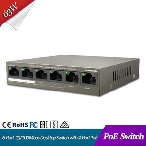 5-Port Fast Ethernet Umanaged PoE Switch with 4-Port PoE 38W lan ethernet hub rj45 5 port 10/100Mbps network switch ethernet