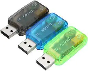 2.0 5.1 Channel External Audio Sound Card Mic Record Speaker Audio Adapter Headphone Jack