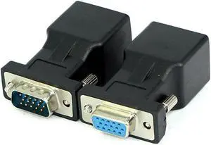 2020 New Arrival 1 Pair VGA Extender Male Female to LAN RJ45 CAT5 CAT6 20M Network Cable Adapter In stock Dropshipping 20JUN 24