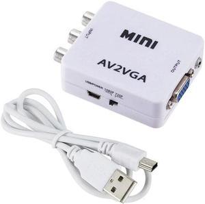 HD RCA CVBS AV2, Convertidor AV A Vídeo VGA, Adaptador/convertidor De Vídeo A PC HDTV Con Audio De 3,5mm