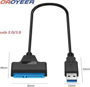 3.0 SATA 3 Converter Cable Sata to 3.0 Adapter Up to 6 Gbps Connect 2.5 Inches HDD SSD Hard Drive 22 Pin Sata III Cable