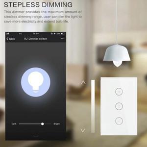 Smart dimmer switch WIFI network connection mobile phone installation smart life APP control US standard light switch