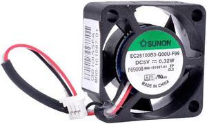 EC25100B3-Q00U-F99 2.5cm 25mm 25x25x10mm DC5V 0.32W 3 lines quiet and small cooling fan
