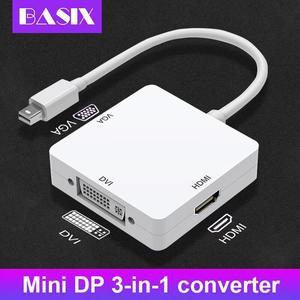 DP to HDMI VGA DVI Converter 3 in 1  Display Port Adapter Cable For MacBook  Microsoft   DisplayPort