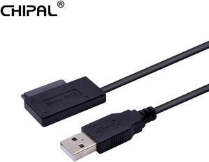USB 2.0 to Mini Sata II 7+6 13Pin Adapter Converter Cable for Laptop CD/DVD ROM Slimline Drive Converter HDD Caddy