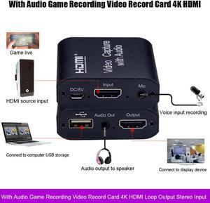 Office Video  Card Plug And Play HD 1080P Teaching Universal With Audio Portable 4K HDMI Loop Output Game Recording