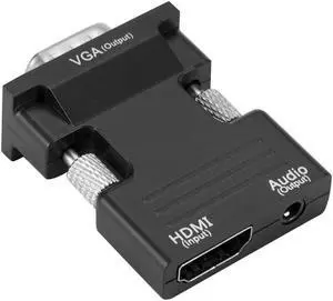 Female to VGA Male Converter Adapter With Audio Cable Support 1080P Signal Output for Computer Set-top Box