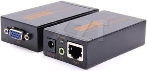 2019 Newest Arrival 100M 328ft VGA Video Audio Extender Over Single RJ45 CAT5e/6 1080P Extension adpater Lightning protection