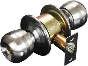 Ball Privacy Passage Door Knob, Stainless Steel Entry Door Knob with Lock, 3 Keys Door Knob Lock, Center Distance 60mm/ 70mm
