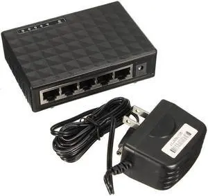 10/100/1000Mbps Network Switch 5 Ports Mini Gigabit Switch Ethernet Switch Network Switch Hub Plastic Smart Adapter