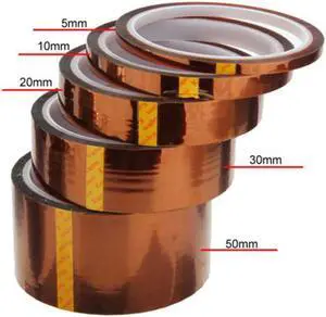 5/10/20/30/50mm 33m Kapton Adhesive Tape Thermal InsulationTape HighTemperature Heat Resistant Polyimide Heat Insulation Tape20