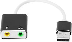 Compact USB 7.1 Sound Card Channel Aluminium Alloy External Independent New