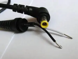 L-shaped DC 5.0 x 3.0mm + Pin 90 Right Angle Cable Power Adapter Connector Extension Cord For  Laptop Notebook 118cm