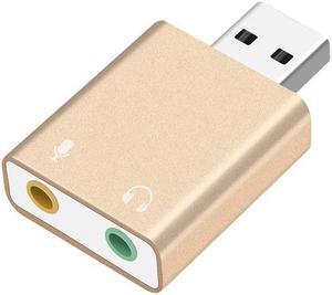 Card USB External to Earphone Headphone Microphone Jack USB Adapter Audio Card for Laptop Computer  Card