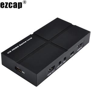 1080P Video Capture Card For iPhone Phone XBOX PS4 Game TV Shows Recording HDMI/YPBPR/AV CVBS Mic Input, USB 3.0 Video Streaming