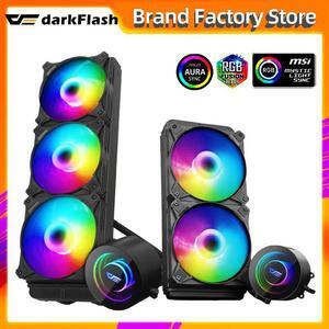 DX Water Cooling CPU Cooler ARGB computer case fan aura sync liquid Heatsink Radiator LGA 2066/1155/2011/AM3+/AM4 AMD