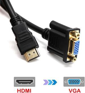 15 Pin Digital Audio Video AV Converter Cable Connector Gold Plated 30cm HDMI Male to VGA Female Adapter Cable HDMI to VGA D-SUB