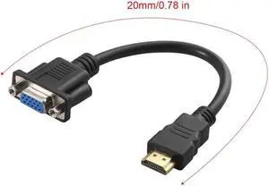 Male to VGA D-SUB Female Video AV Adapter Converter  Cable Bundle 1 Polybag Coaxial Cables 20cm Multimedia /