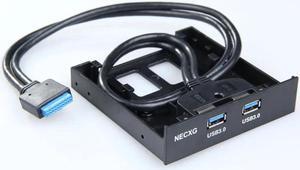 2 USB 3.0 Ports Front Panel Floppy Bay Hub with 20-Pin Bracket Cable for Windows XP / Windows 7 / Vista Brand New High Quality