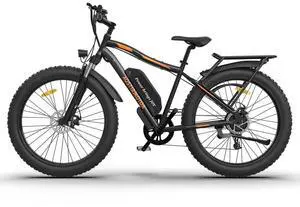 AOSTIRMOTOR S07-B 750W Electric Bicycle, 26" * 4" Fat Tire, 48V 13AH Removable Lithium Battery, Max Speed 28MPH, Shimano 7-Speed, Front Fork Suspension(Black) AOSTIRMOTOR S07-B 750W Electric Bicycle, 26" * 4" Fat Tire, 48V 13AH Removable Lithium Battery, Max Speed 28MPH, Shimano 7-Speed, Front Fork Suspension(Black)