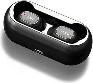 Global Version QCY T1C TWS Earphones BT 5.0 Smart Stereo Earbuds Pop-up Fast Pairing In-ear Sports Headset QCY APP Headphones with Dual Mic Charging Box
