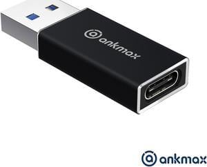 USB C to USB A Adapter - Ankmax UA312C USB C to USB A Connector, USB C 3.1Adapter Support 5Gbps Data Sync & Fast Charging - Compatible with Laptops, PC, Chargers, Power Banks and More Devices