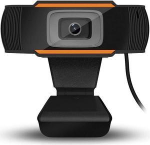HD 720P USB Webcam Built-in Noise Reduction Microphone Stream Webcam Laptop USB PC Webcam Flexible Rotatable Clip Video Web Camera for Calling Conferencing Live Streaming Widescreen Webcam