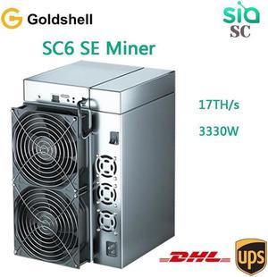 Gold-shell SC6 SE 17Th SC Miner,Siacoin Mining Machine with Power Supply Included