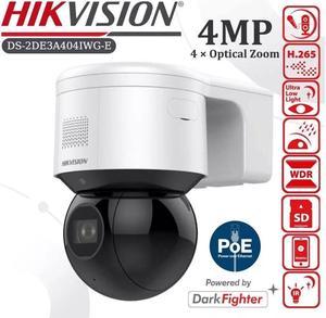 MECARE 4MP 4x Zoom PTZ DarkFighter IR POE IP Camera Dome Mic DS-2DE3A404IWG-E