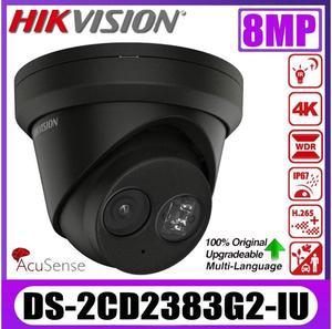 MECARE 8MP AcuSense Dome Network Camera DS-2CD2383G2-IU POE Turret Outdoor Black IP Camera 2.8mm Lens