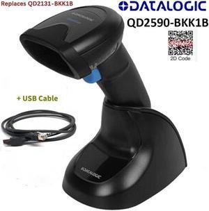 Datalogic QuickScan QD2590-BKK1B 2D USB Imager Barcode Scanner W/ USB Cable+Base Replaces QD2131-BKK1B