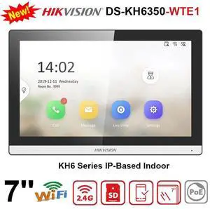 Hi,kv,isi,on DS-KH6350-WTE1 7" Video Intercom Network IP Indoor Station WiFi PoE